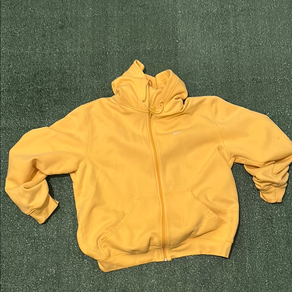 Nike Yellow Zip-Up Hoodie